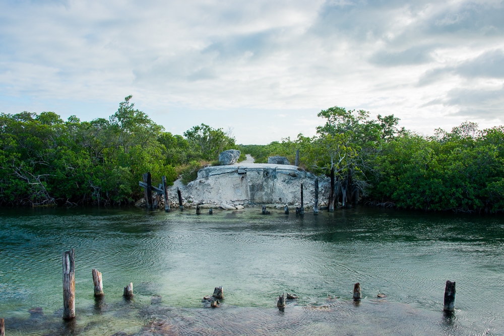 Burnt out bridge, old SR4, old US 1, jumping bridge, channel, boating, abandoned, ocean, sugarloaf, water, patterns, keys, mangroves, florida